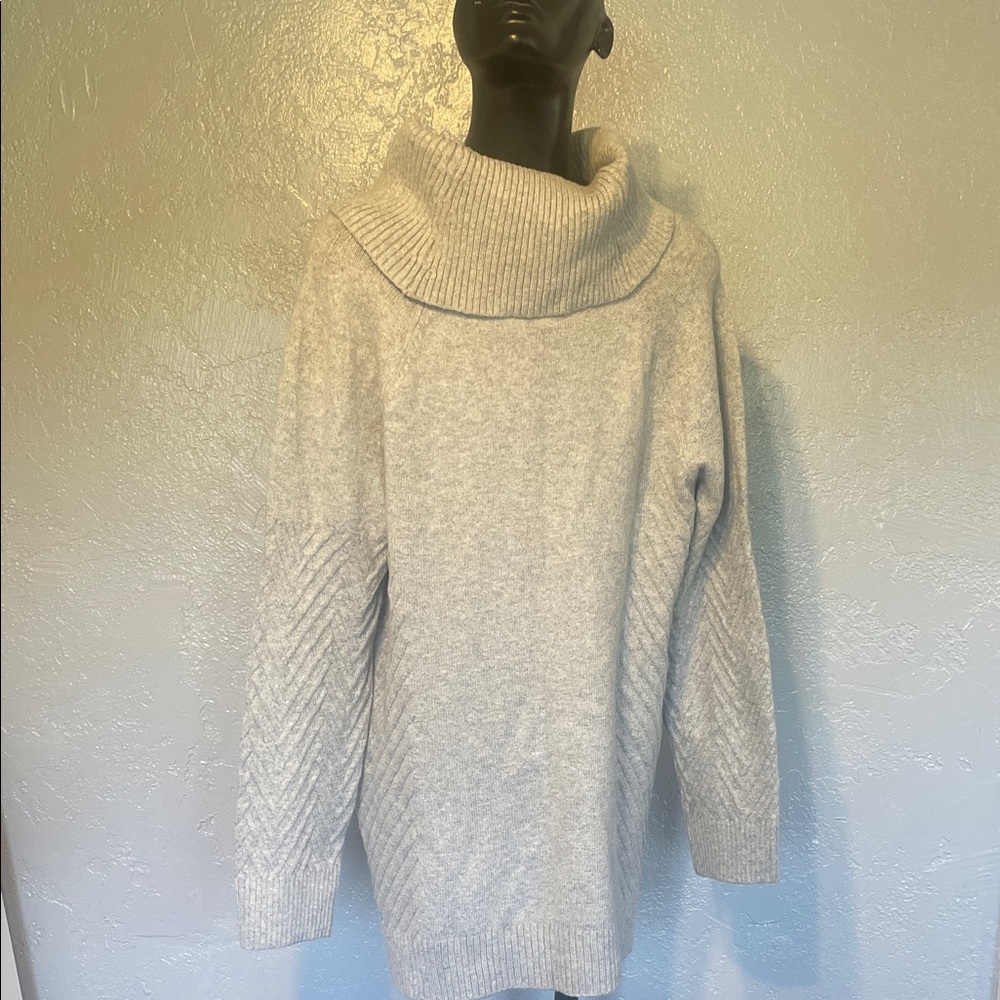 Calvin Klein Light Gray Cowl Neck Sweater